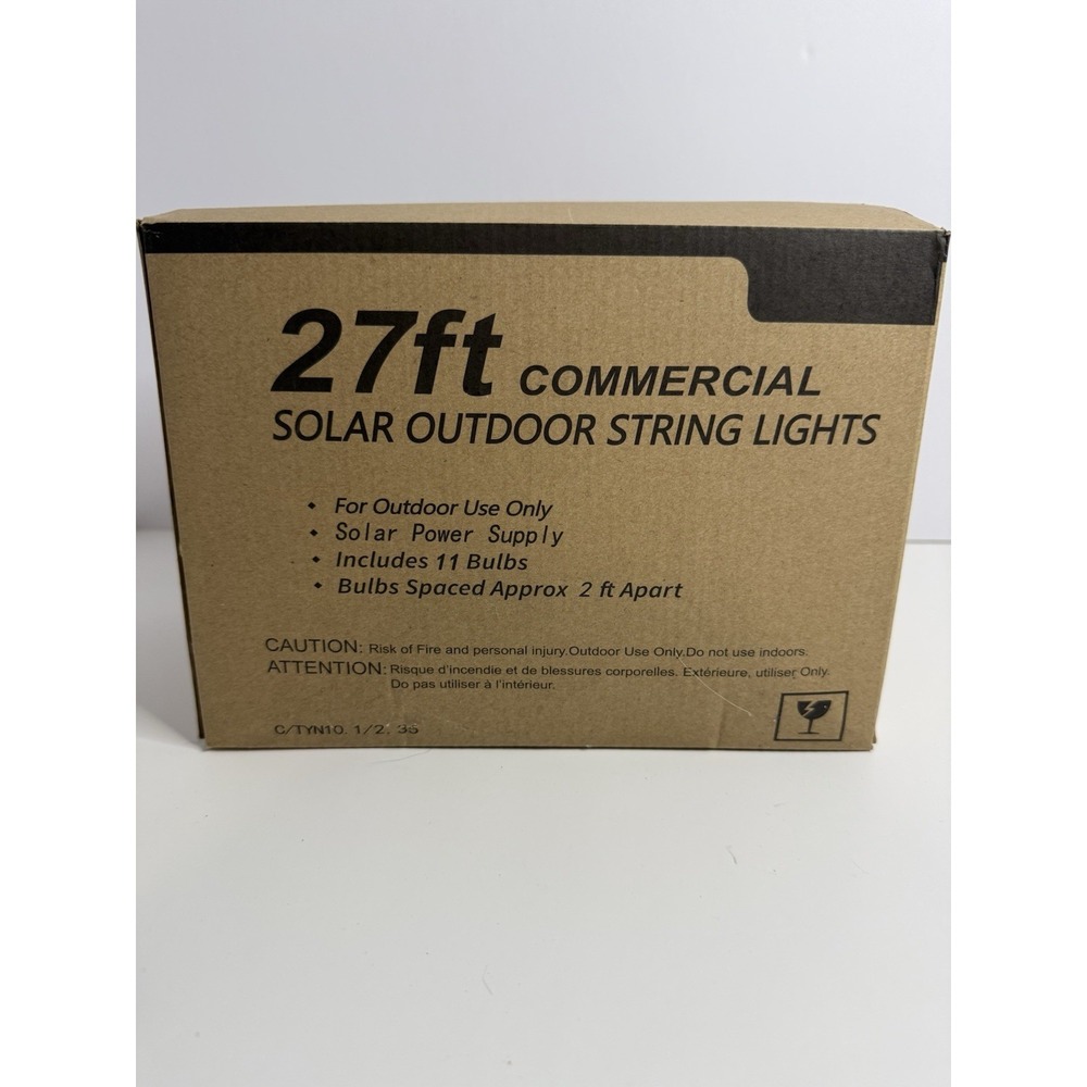 27ft Solar Outdoor String Lights NEW